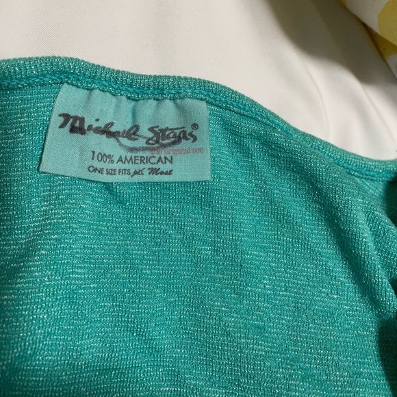 Michael Stars teal tank v-neck - Picture 3 of 3